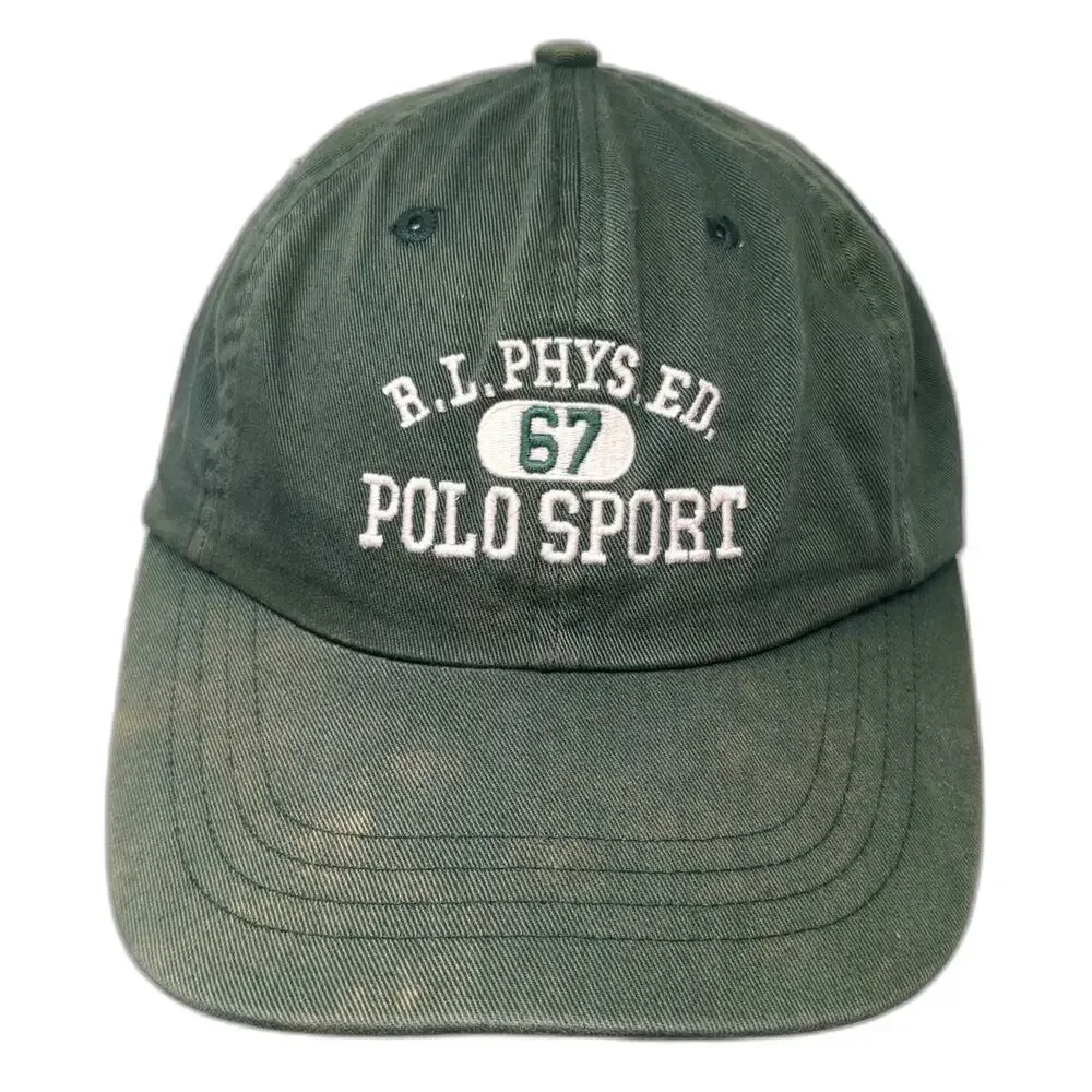 Ralph Lauren Baseball Cap Green One Size Polo Sport Phys Ed 67 Slideback Hat